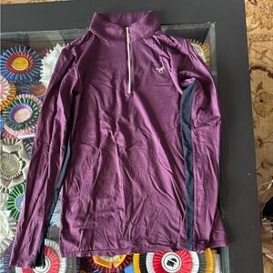 Smartpak Purple Quarter-Zip Long Sleeve Top
